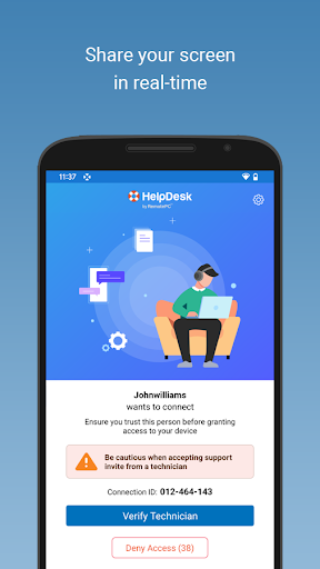 HelpDesk Host ekran görüntüsü