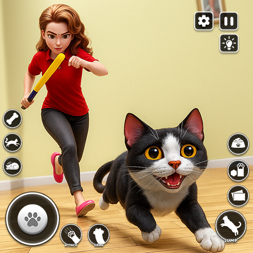 Scary Cat Simulator Mom Escape