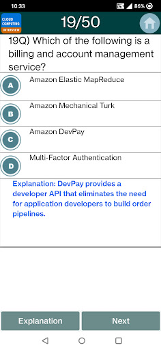 Cloud Computing Quiz ekran görüntüsü