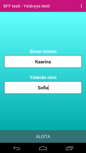BFF testi : Kysely ystäville ekran görüntüsü