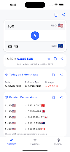 Currency Converter ekran görüntüsü