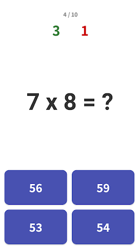 Çarpım tablosu Matematik oyunu ekran görüntüsü