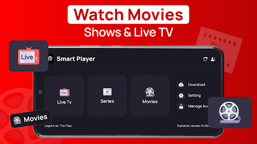 Vision IPTV Player - Smart TV ekran görüntüsü