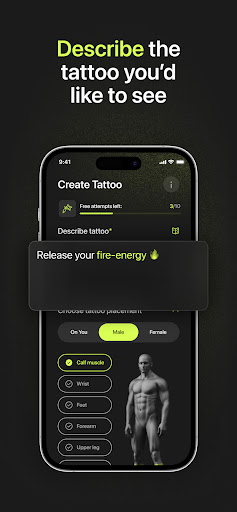 Ta2 - AI Tattoo Generator ekran görüntüsü