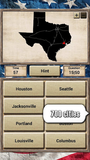 USA Geography - Quiz Game ekran görüntüsü
