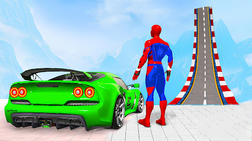 Superhero Car Stunt Mega Ramps ekran görüntüsü