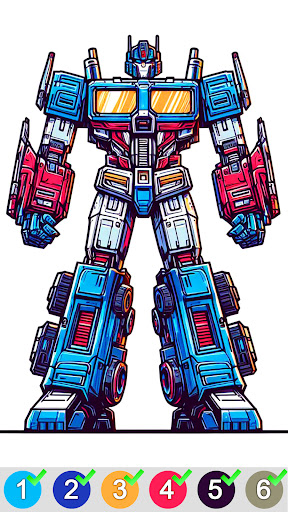 Robots Color By Number Book ekran görüntüsü