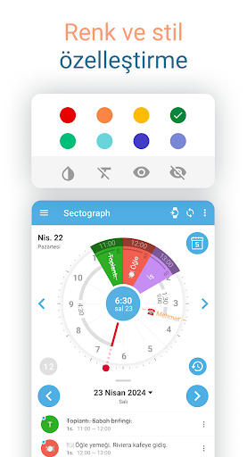 Sectograph - Gün planlayıcısı ekran görüntüsü