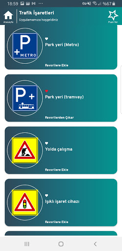 Trafik İşaretleri ve Anlamları ekran görüntüsü