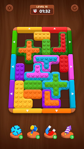 Color Block Puzzle: 3D Jam ekran görüntüsü