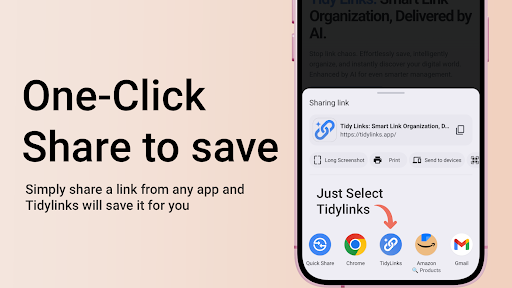 TidyLinks: AI Bookmark Manager ekran görüntüsü