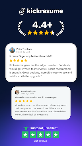 Kickresume: AI Resume Builder ekran görüntüsü