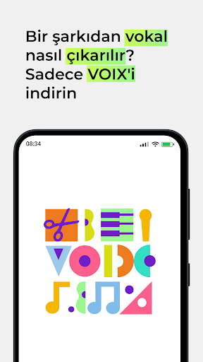 Vokal sökücü, voix ekran görüntüsü