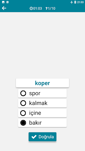 Felemenkçe (Hollandaca) Türkçe ekran görüntüsü