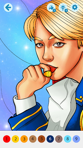 KPOP Idol Coloring by Numbers ekran görüntüsü