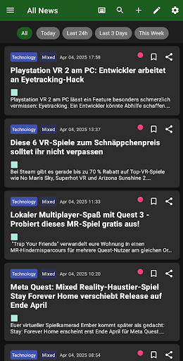 Simple RSS Reader ekran görüntüsü