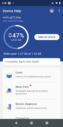 Device Help ekran görüntüsü
