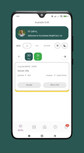 Knockdene HealthCare App ekran görüntüsü