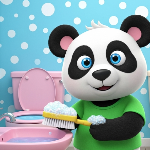Baby Panda House Cleaning Game