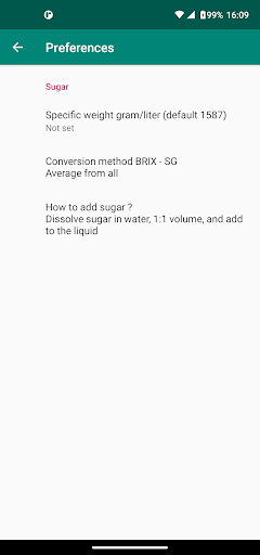 BrixSgCalculator ekran görüntüsü