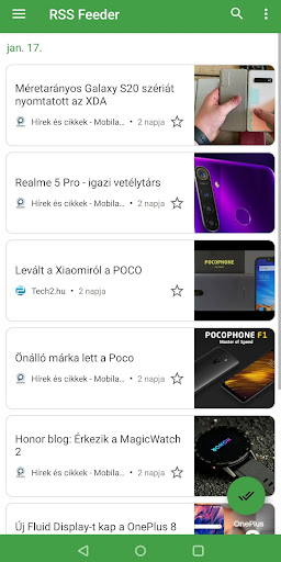RSS Feeder ekran görüntüsü