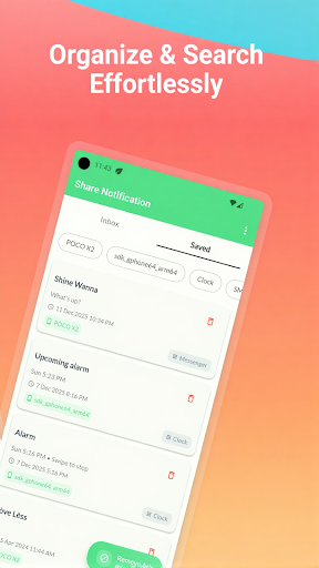 Share Notification ekran görüntüsü