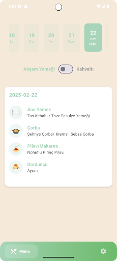 KYK Yurt Menü: Yemek Listeleri ekran görüntüsü