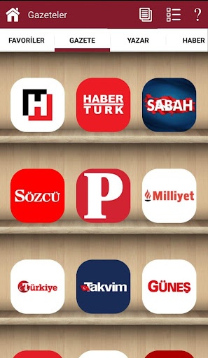 Gazeteler ekran görüntüsü