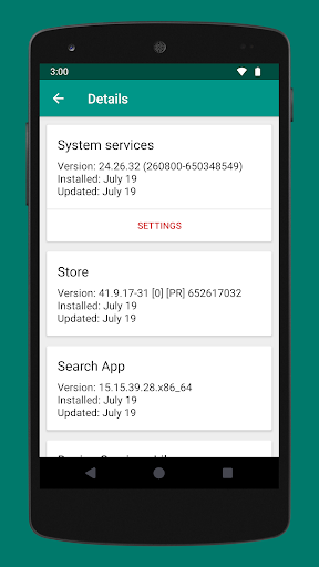 Services Info (Güncelleme) ekran görüntüsü