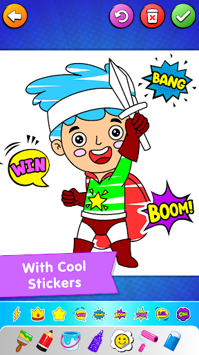 Super Hero Games Coloring ekran görüntüsü