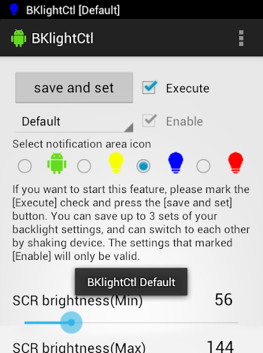 BKlightCtl(Brightness control) ekran görüntüsü