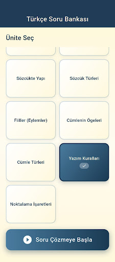 Türkçe Soru Bankası ekran görüntüsü