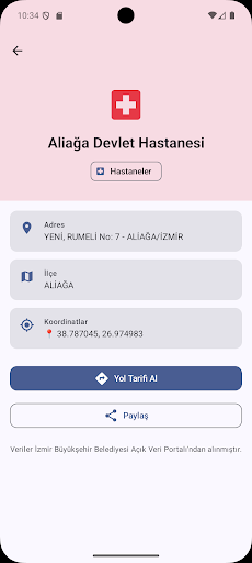 İzmir Sağlık Merkezleri ekran görüntüsü