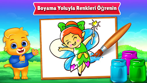 Çocuklar renkler ve şekiller ekran görüntüsü