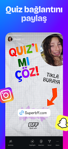 SuperBFF - Arkadaşlık testi ekran görüntüsü