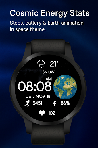 Earth Galaxy WatchFace ekran görüntüsü