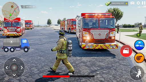 Fire Truck Game Firefighter 3D ekran görüntüsü