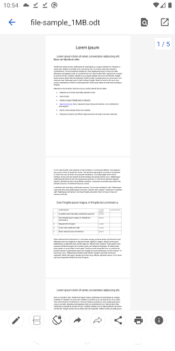 Open Office Viewer - ODF, PDF ekran görüntüsü
