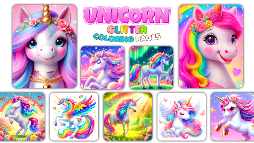 Unicorn Gökkuşağı Boyama Oyun ekran görüntüsü