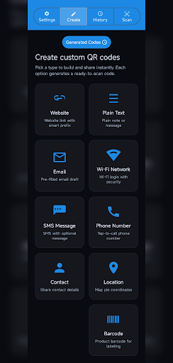 QR Master - Generator Scanner ekran görüntüsü