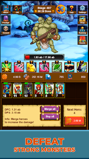 Idle Pixel Heroes: Idle Merger ekran görüntüsü