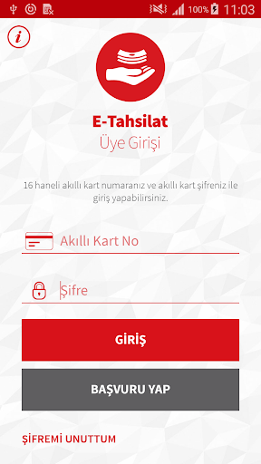 e-Tahsilat ekran görüntüsü