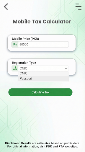 TanFon Tax Smart Calculator ekran görüntüsü