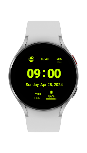 Slicky Clock Digital Watchface ekran görüntüsü