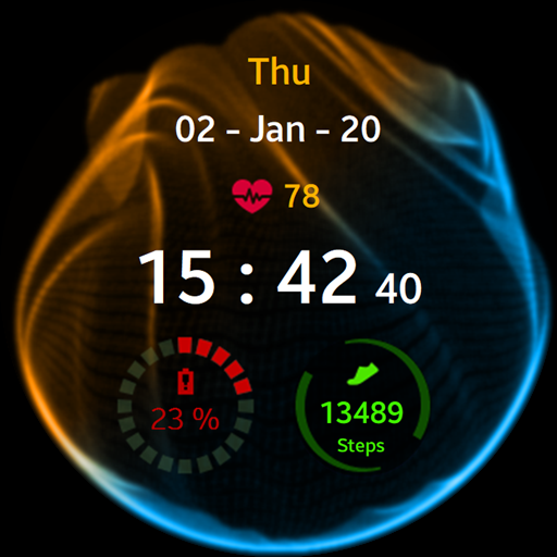 Colorful Smoke Watch Face ekran görüntüsü