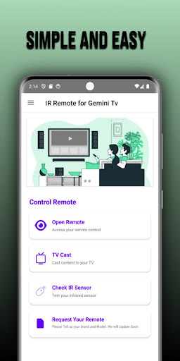 Remote for Gemini tv ekran görüntüsü