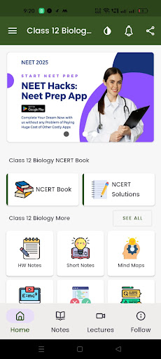 Class 12 Biology NCERT Book ekran görüntüsü