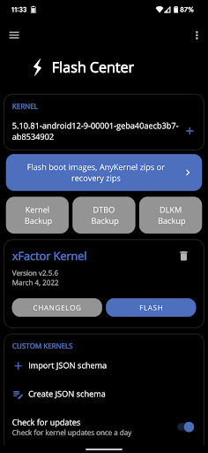 EX Kernel Manager ekran görüntüsü