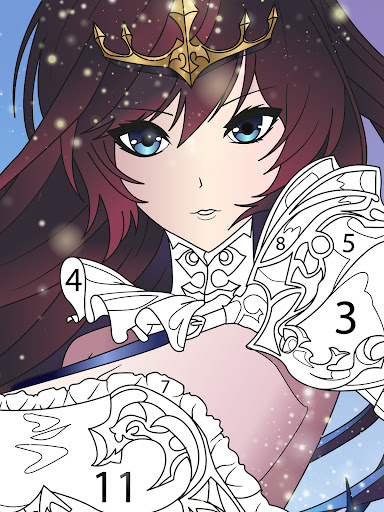 Anime Fantasy Color by Numbers ekran görüntüsü
