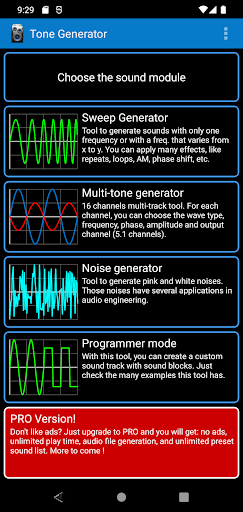 Frequency Sound Generator ekran görüntüsü